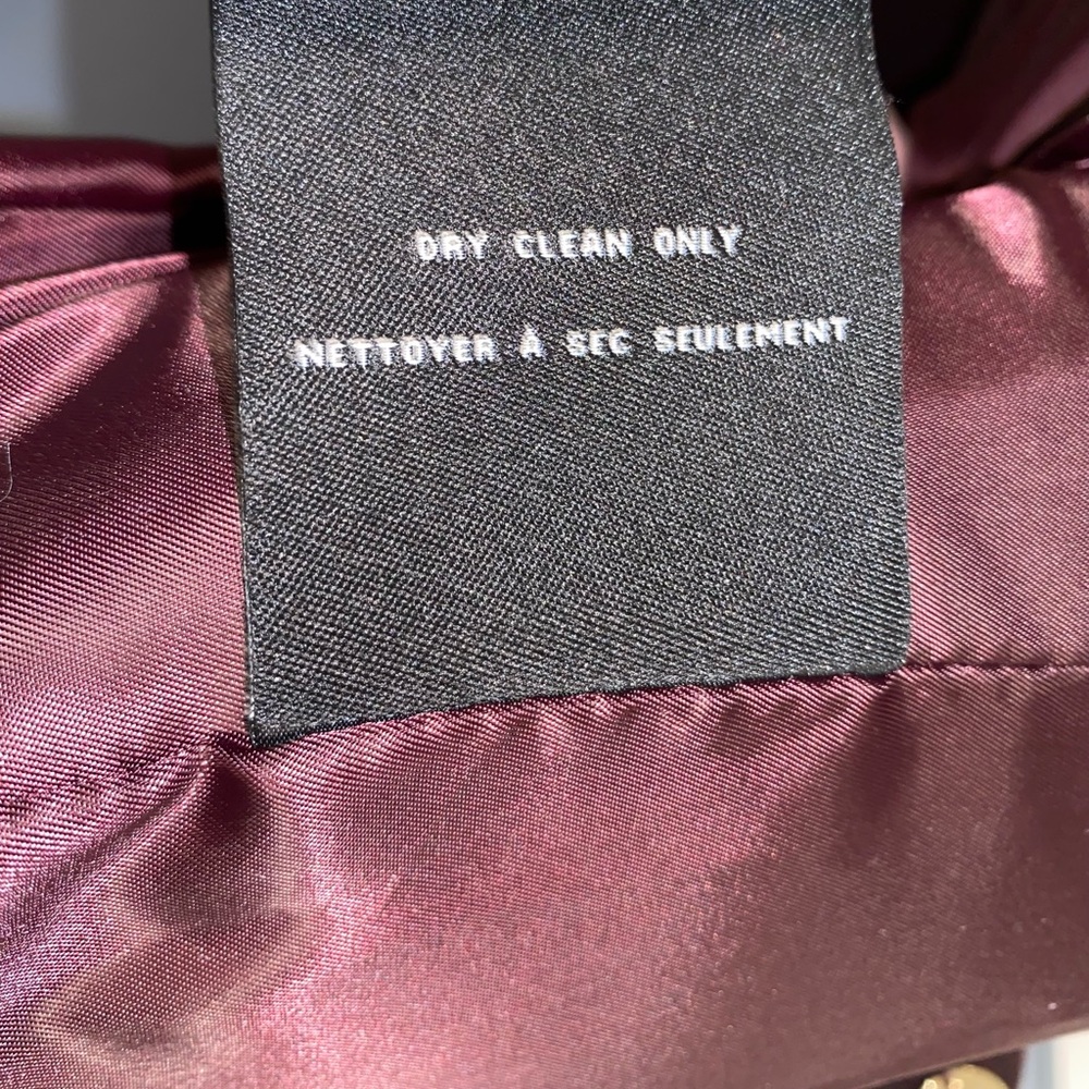 Cole Haan NWTO Wool blend Eggplant coat with Oversized hood & elegant belt. - Picture 14 of 16